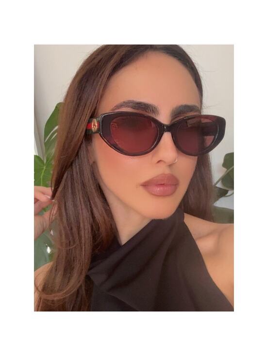 NEW Gucci GG1862S Havana Red Cat Eye Sunglasses $515